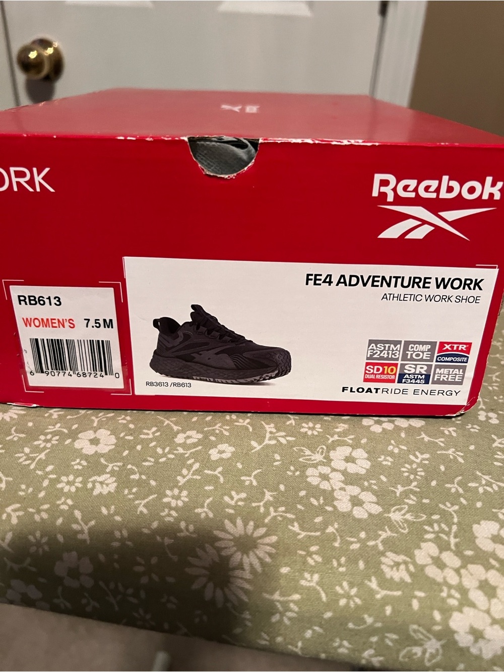 Reebok Women's Black Lace-Up Athletic Sneakers